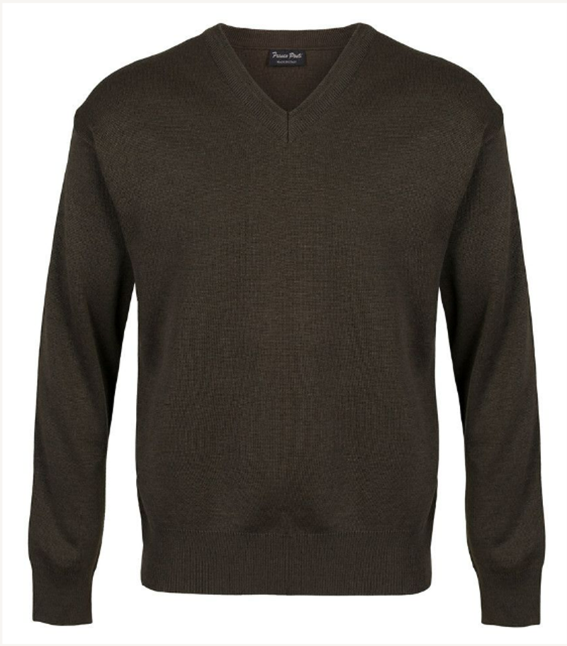  Franco Ponti V-Neck Jumper 50/50 Moss K01